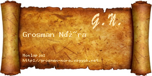 Grosman Nóra névjegykártya